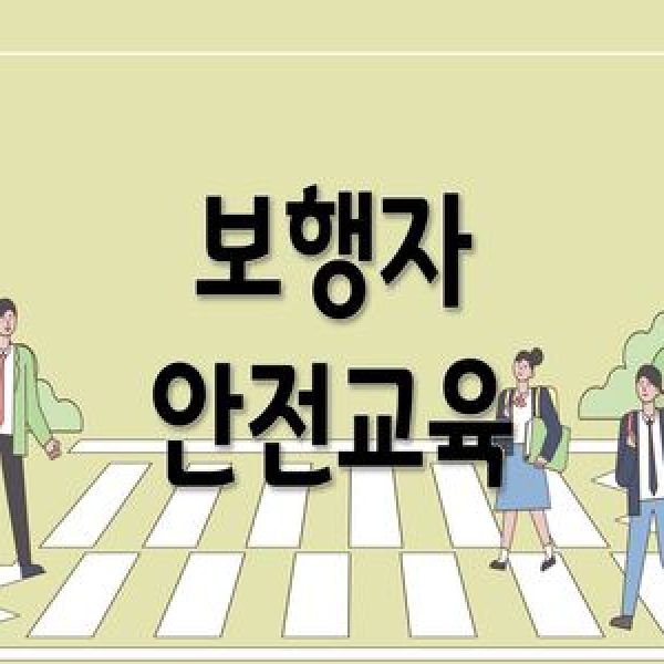 보행자 안전교육